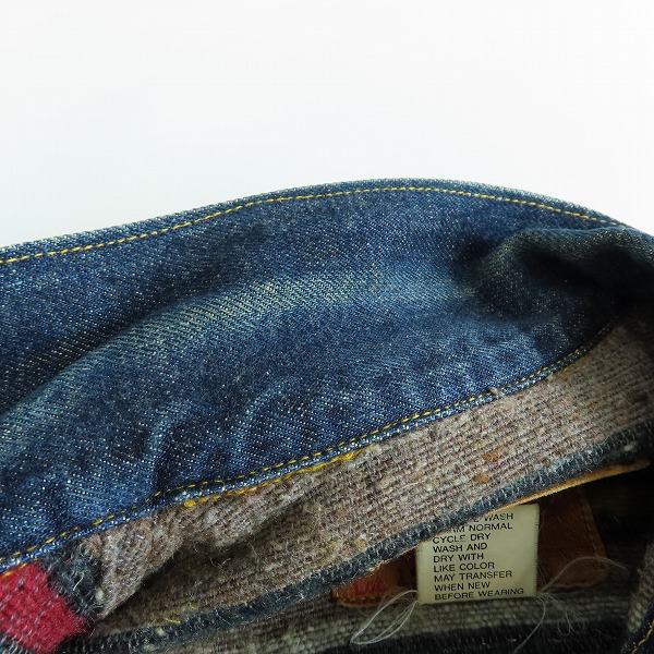 実際に弊社で買取させて頂いたEVIS/エヴィス/エビス 大戦モデル 1213 ライナー付きGジャン/36の画像 7枚目