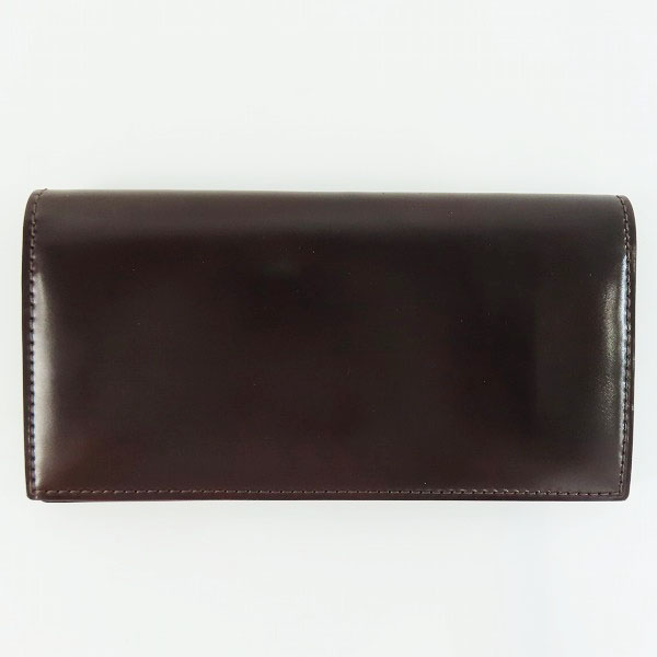 実際に弊社で買取させて頂いたGANZO/ガンゾ SHELL CORDOVAN 2/シェルコードバン2 ファスナー小銭入れ付き長財布 バーガンディ