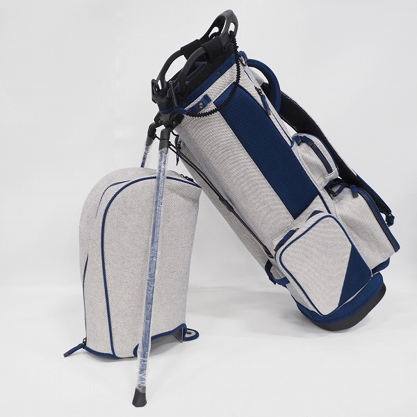 実際に弊社で買取させて頂いた【未使用】BEAMS GOLF/ビームスゴルフ NSG-COTTON CANVAS 8.5型 スタンド式 5分割キャディバッグの画像 1枚目