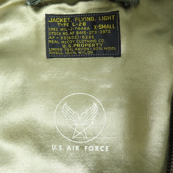 実際に弊社で買取させて頂いたTHE REAL McCOY’s/ザリアルマッコイズ フライトジャケット  L-28/XSの画像 2枚目