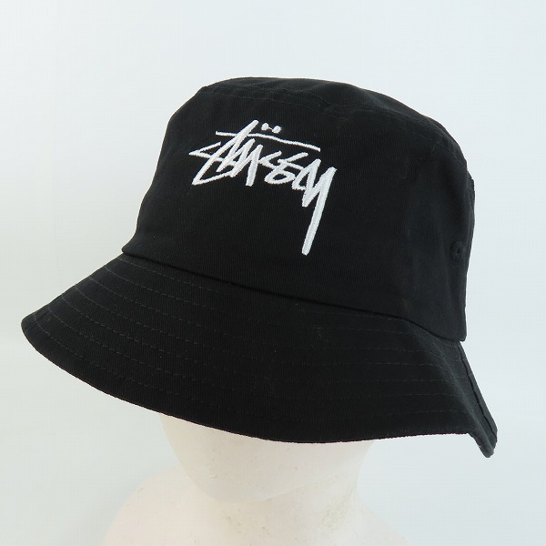 実際に弊社で買取させて頂いたSTUSSY/ステューシー バケットハット ブラックの画像 0枚目