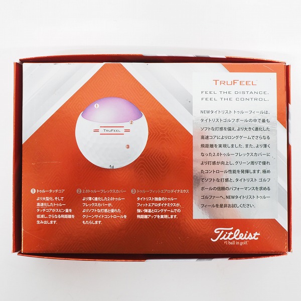 実際に弊社で買取させて頂いた 【未使用】Titleist/タイトリスト TRUFEEL ゴルフボール ホワイト 1ダース の画像 4枚目