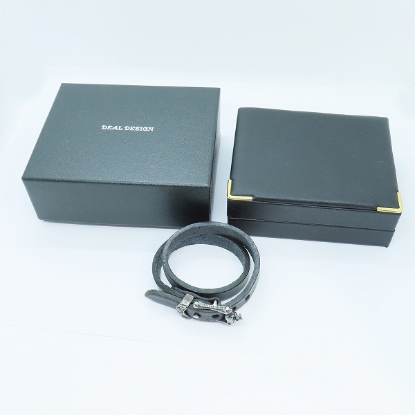 実際に弊社で買取させて頂いたDEAL DESIGN/ディールデザイン レザーブレスレット スカルハンガー 391508の画像 8枚目