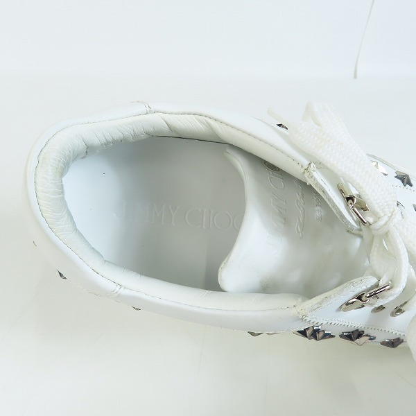 実際に弊社で買取させて頂いたJIMMY CHOO/ジミーチュウ SPORT CALF WITH STARS/スタースタッズ ローカットスニーカー/39の画像 4枚目