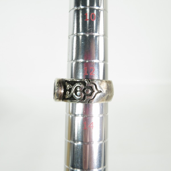 実際に弊社で買取させて頂いた【ギャラ付き】LEATHERS AND TREASURES/レザーズ＆トレジャーズ スクロール ケルティックヴァイン ラージストーン リング/13号の画像 8枚目