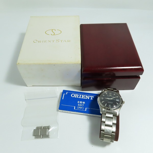 実際に弊社で買取させて頂いたORIENT/オリエント オリエントスター 裏スケ 自動巻き 腕時計 597302-70の画像 8枚目