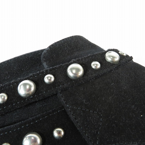 実際に弊社で買取させて頂いたSAINT LAURENT PARIS/サンローランパリ スウェードレザー スタッズ付きショートブーツ  375689/43の画像 6枚目