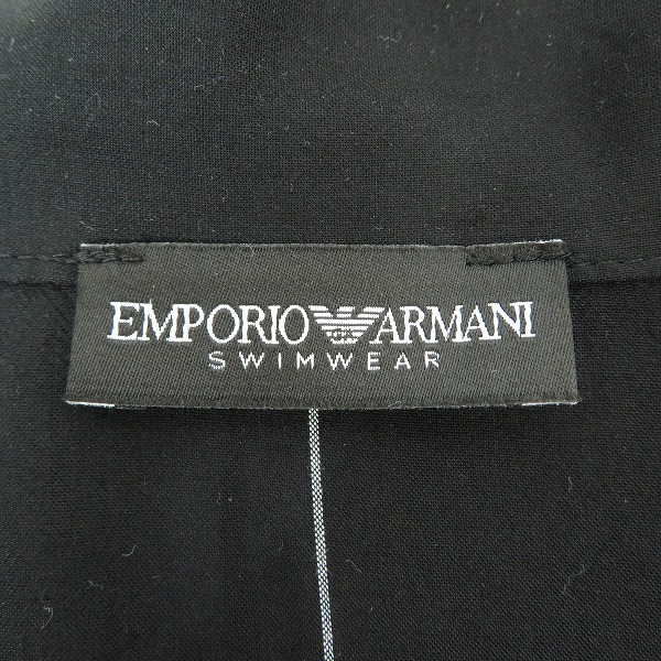 実際に弊社で買取させて頂いたEMPORIO ARMANI/エンポリオアルマーニ 22SS BLACK PINSTRIPE/半袖シャツ 211846 2R466/Lの画像 2枚目