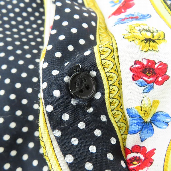 実際に弊社で買取させて頂いたVERSACE/ヴェルサーチ ドット柄シャツ/46の画像 7枚目