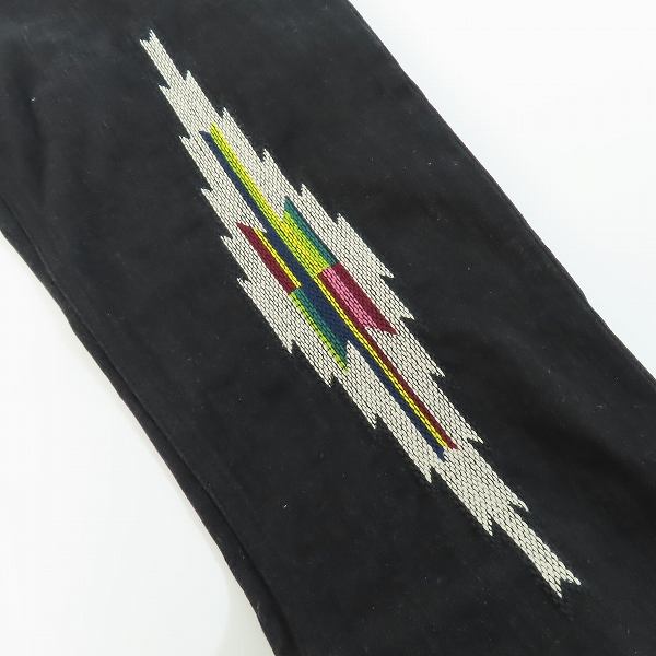 実際に弊社で買取させて頂いたn(n) by NUMBER (N)INE/エヌエヌバイナンバーナイン オルテガ刺繍 ブラックデニム F07-NNP009/5の画像 6枚目
