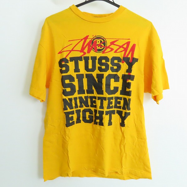 実際に弊社で買取させて頂いたSTUSSY/ステューシー ロゴプリント Ｔシャツ イエロー/Ｌの画像 0枚目
