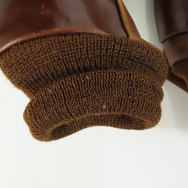 実際に弊社で買取させて頂いたTHE REAL MCCOY'S/リアルマッコイズ A-2 レザー フライトジャケット 40の画像 9枚目