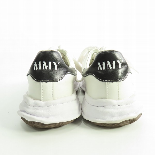 実際に弊社で買取させて頂いたMIHARA YASUHIRO/メゾンミハラヤスヒロ  Sole Shellcap Leather レザースニーカー ホワイト  A06FW702/45 の画像 1枚目