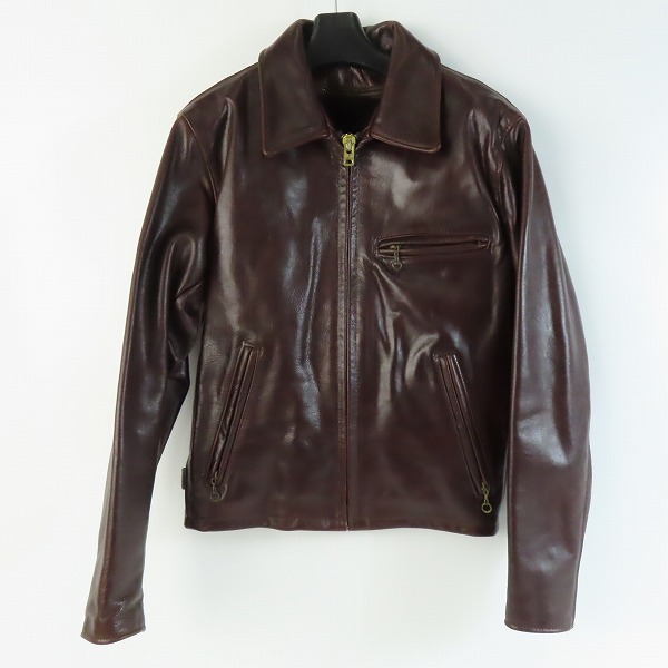 実際に弊社で買取させて頂いたSCHOTT/ショット ファーライナー付き トラッカー レザージャケット ブラウン/34