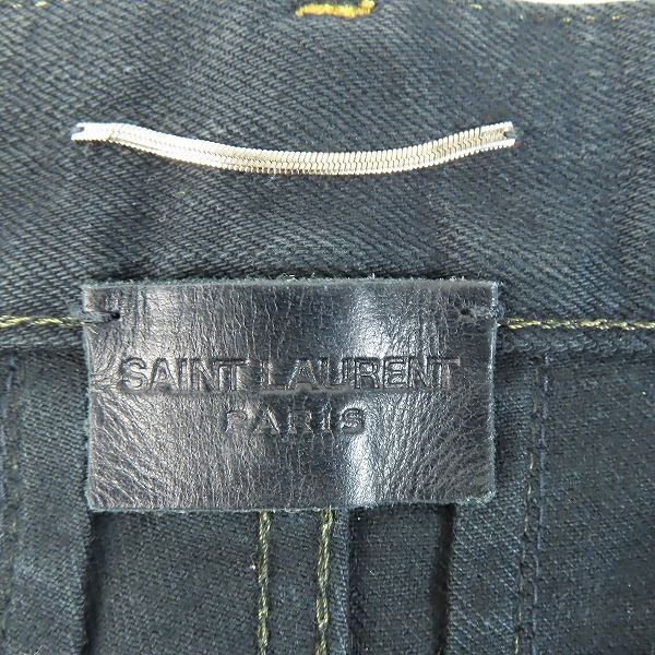 実際に弊社で買取させて頂いた【JPタグ】SAINT LAURENT PARIS/サンローランパリ ステインダメージ加工デストロイデニムパンツ  357814 Y879F/28の画像 3枚目
