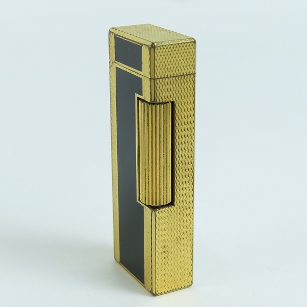 実際に弊社で買取させて頂いたdunhill/ダンヒル サイドローラー ガスライター ゴールド ブラックの画像 2枚目