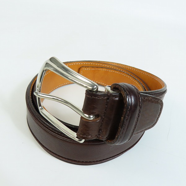 実際に弊社で買取させて頂いたCOLE HAAN/コールハーン レザーベルト ブラウン系 