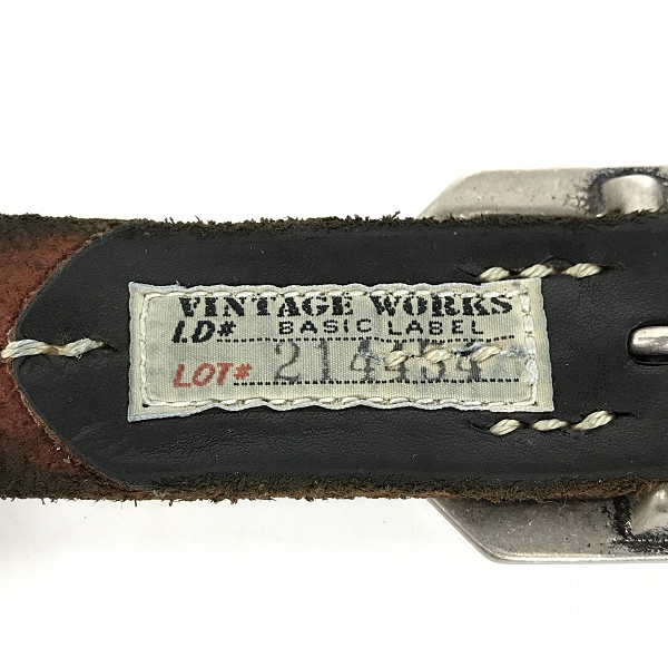 実際に弊社で買取させて頂いたVintage Works/ビンテージワークス ベルト レザー メンズ DH5726 35/89の画像 3枚目