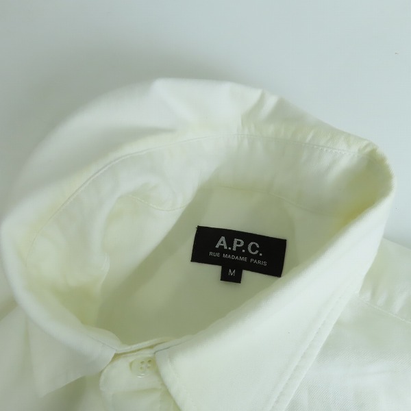 実際に弊社で買取させて頂いたA.P.C./アーペーセー カラーロゴ刺繍 長袖 シャツ/Mの画像 6枚目