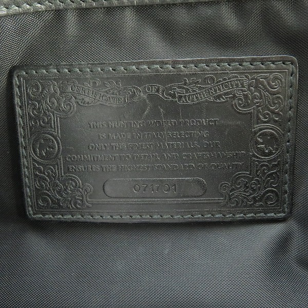 実際に弊社で買取させて頂いたHUNTING WORLD/ハンティングワールド バチュー キルティング トートバッグ 071701の画像 5枚目