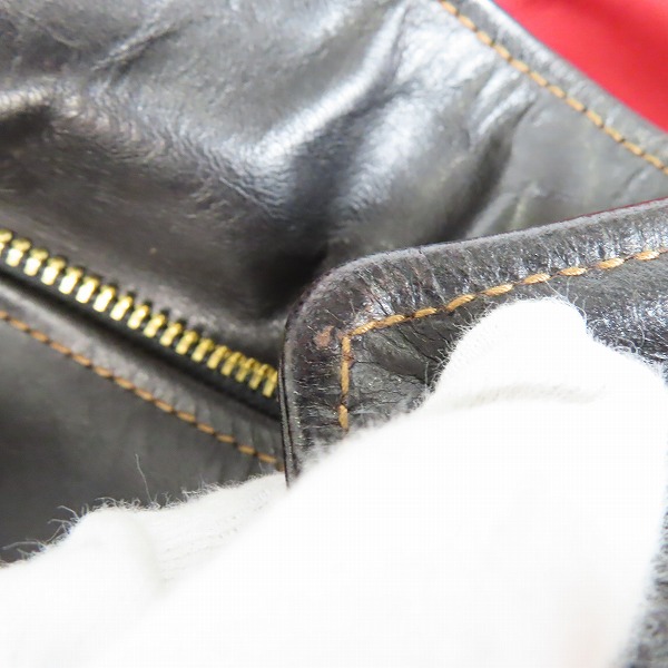 実際に弊社で買取させて頂いたTHE FLAT HEAD/フラットヘッド 馬革/ホースハイド Dポケット ダブルライダースジャケット/36の画像 6枚目