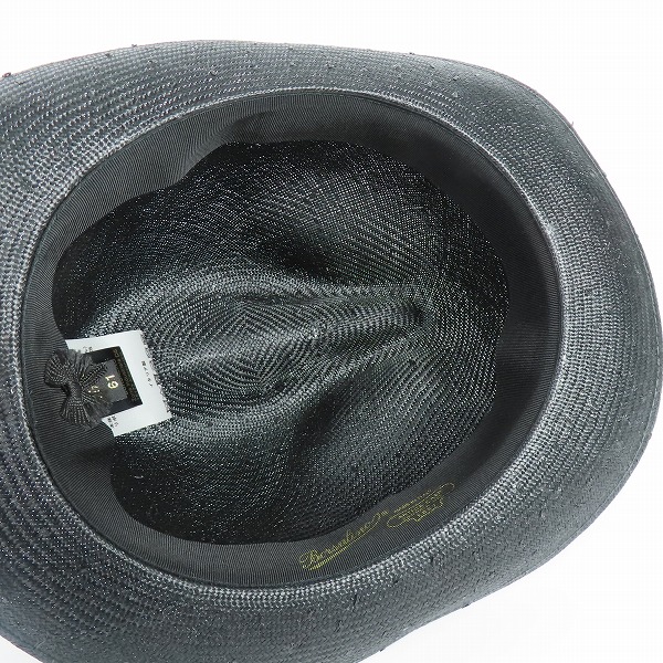実際に弊社で買取させて頂いたBorsalino/ボルサリーノ パナマハット 中折れ 帽子 リボン 15122 7-5/8の画像 5枚目
