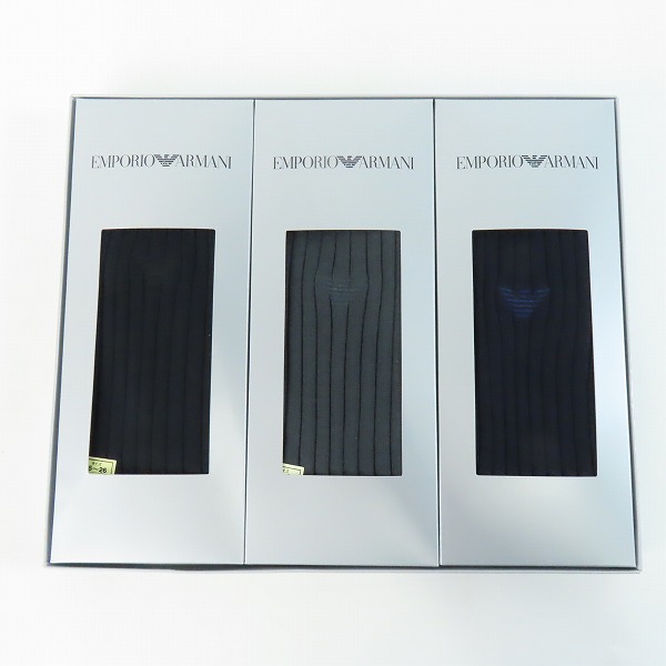 実際に弊社で買取させて頂いた【未使用】EMPORIO ARMANI/エンポリオ アルマーニ 靴下/ソックス 3点セット