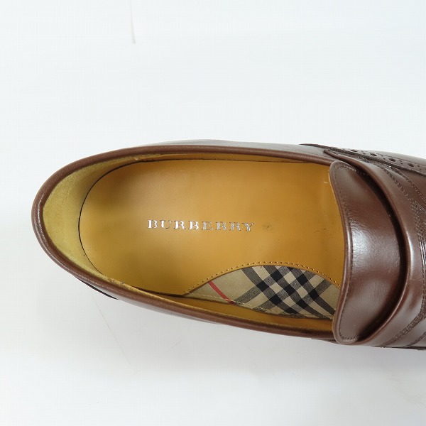 実際に弊社で買取させて頂いたBURBERRY/バーバリー タッセルローファー/レザーシューズ ウィングチップ BU1460/25の画像 4枚目