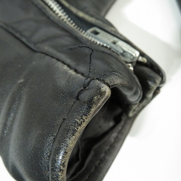 実際に弊社で買取させて頂いたSCHOTT/ショット シングル レザー ライダースジャケット/38の画像 7枚目