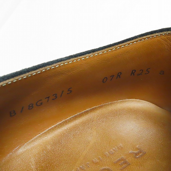 実際に弊社で買取させて頂いたREGAL/リーガル モンクストラップ スエードレザー ビジネスシューズ 07R/25の画像 5枚目