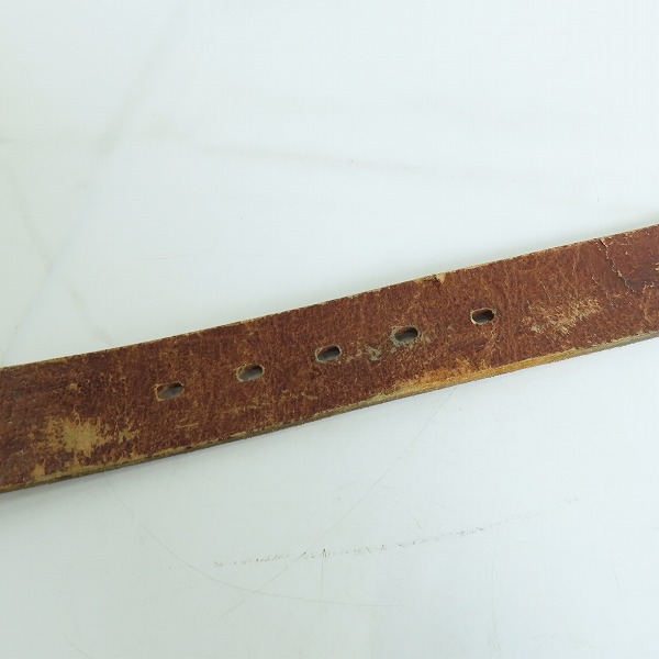 実際に弊社で買取させて頂いたTHE FLAT HEAD/フラットヘッド プレートバックル レザーベルト 34の画像 6枚目