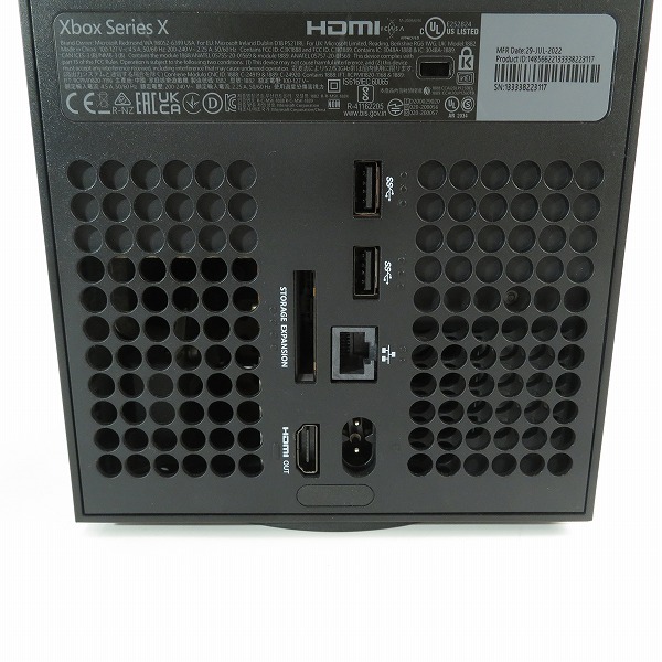 実際に弊社で買取させて頂いたMicrosoft/マイクロソフト Xbox Series X 1TB SSD 本体 Model 1882【簡易動作確認済】の画像 5枚目