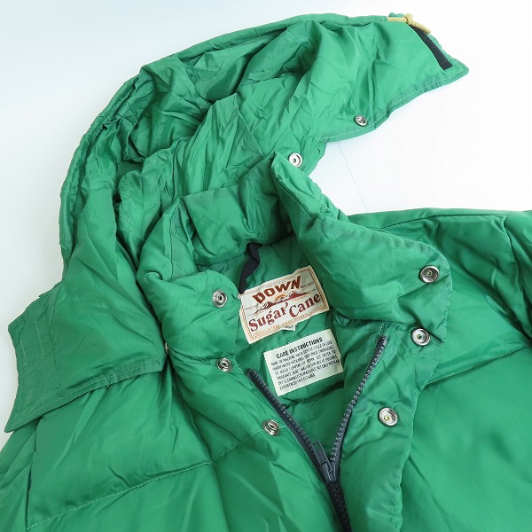 実際に弊社で買取させて頂いたSUGAR CANE/シュガーケーン 東洋エンタープライズ コンパクト ダウンジャケット グリーン/Lの画像 5枚目