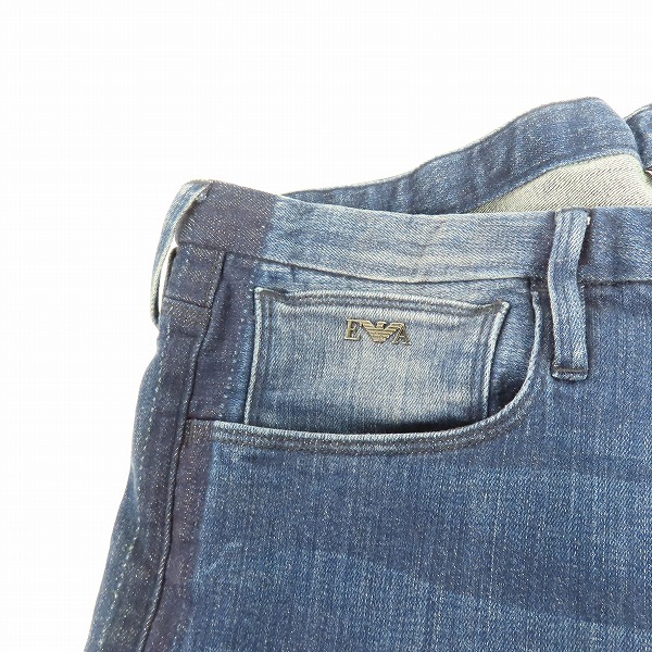 実際に弊社で買取させて頂いたEMPORIO ARMANI/エンポリオアルマーニ ウォッシュ加工 デニムパンツ 3Z1J00 1DFBZ/36の画像 7枚目