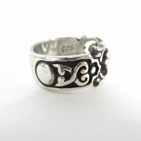 実際に弊社で買取させて頂いた【ギャラ付】LEATHERS AND TREASURES/レザーズ＆トレジャーズ スクロール ケルティックヴァイン  スモールストーンリング/22号の画像 4枚目