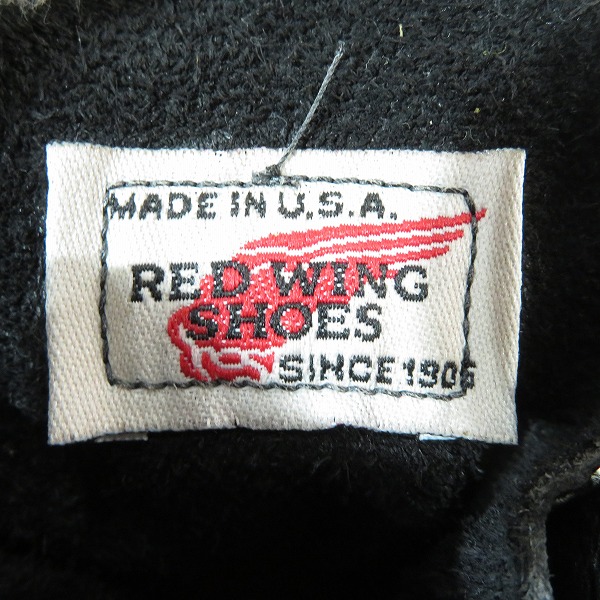 実際に弊社で買取させて頂いたREDWING/レッドウィング オールブラックセッターブーツ 8137/9Dの画像 5枚目