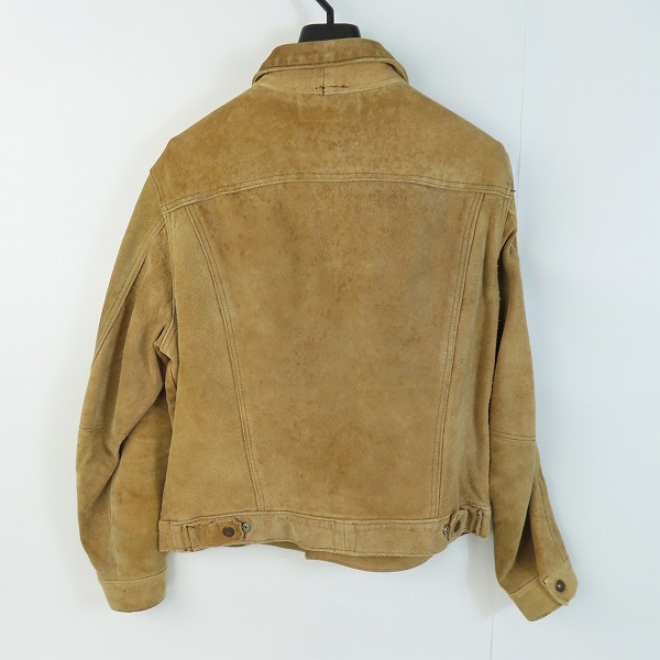 実際に弊社で買取させて頂いたLEVIS/リーバイス  均等V ビッグE 60-70S ヴィンテージ 3rd Type スエード/スウェード レザー トラッカージャケットの画像 1枚目