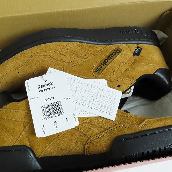 実際に弊社で買取させて頂いた【未使用】 DIME × REEBOK/ダイム × リーボック スエード レザーシューズ  WILD BROWN"Q47374/27の画像 6枚目