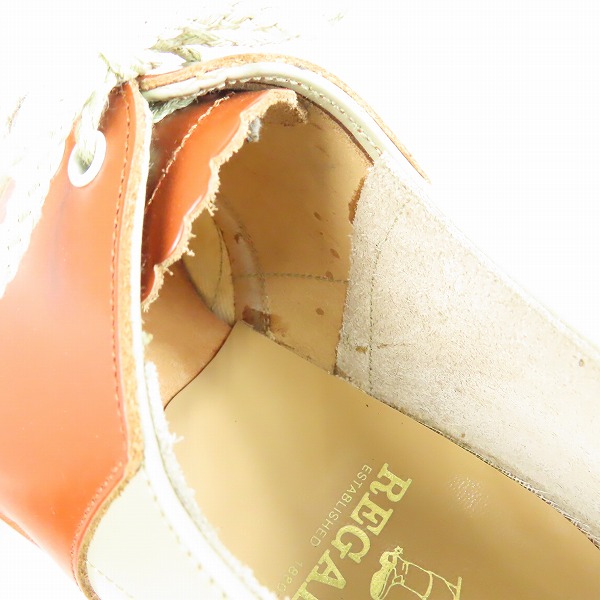 実際に弊社で買取させて頂いたREGAL/リーガル サドルオックスフォードシューズ グレー×ブラウン 2051N 25.5の画像 6枚目