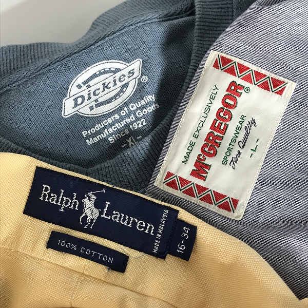 実際に弊社で買取させて頂いた【おまとめ】マクレガー/ディッキーズ/ラルフローレン 他 ボタンシャツ/長袖Tシャツ/スウェット 等