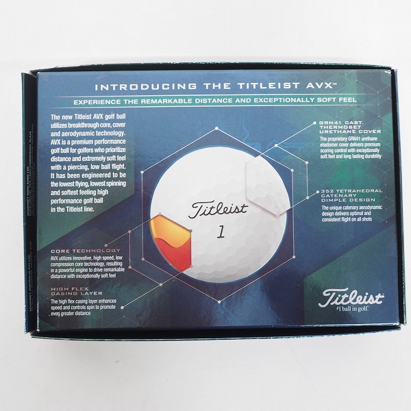 実際に弊社で買取させて頂いた 【未使用】Titleist/タイトリスト AVX ゴルフボール ホワイト 1ダース の画像 4枚目