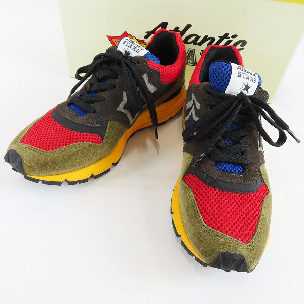 実際に弊社で買取させて頂いたATLANTIC STARS/アトランティックスターズ カーキ/レッド スニーカー/41