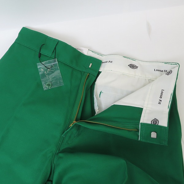 実際に弊社で買取させて頂いた【未使用】Dickies/ディッキーズ  Twill Work Pants/ルーズフィット ツイル ワークパンツ グリーン/34の画像 2枚目