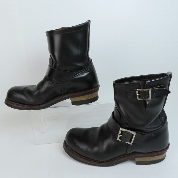 実際に弊社で買取させて頂いたRED WING/レッドウィング ショート エンジニアブーツ スチールトゥ ブラック 2976/7.5Dの画像 3枚目