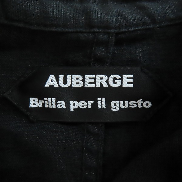 実際に弊社で買取させて頂いたAUBERGE/オーベルジュ Brilla per il gusto チャイナボタン リネン シャツジャケット/40の画像 2枚目