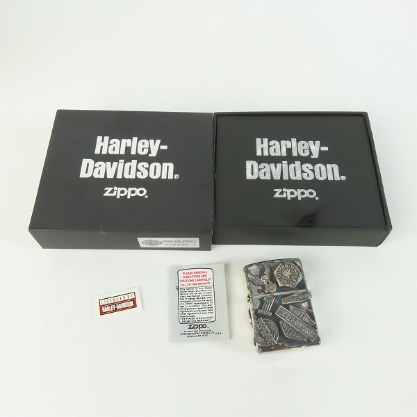実際に弊社で買取させて頂いたZIPPO/ジッポー HARLEY-DAVIDSON/ハーレーダビッドソン MAKE METAL メイクメタル メタル貼り PHD-US 1996年製の画像 9枚目