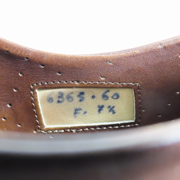 実際に弊社で買取させて頂いたSantoni/サントーニ ストレートチップ レザービジネスシューズ 6365/7.5の画像 5枚目