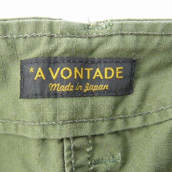 実際に弊社で買取させて頂いたA VONTADE/アボンタージ ファティーグパンツ カーキ/Mの画像 3枚目