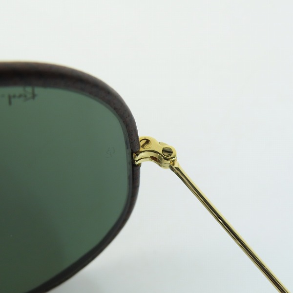 実際に弊社で買取させて頂いたRay-Ban/レイバン B&L/ボシュロム製 レザー巻き サングラス アイウェアの画像 5枚目