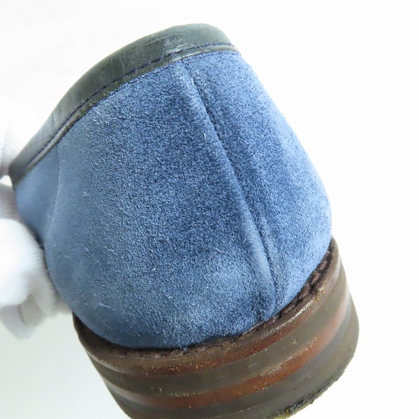 実際に弊社で買取させて頂いたCROCKETT & JONES/クロケット＆ジョーンズ アンラインド ローファー ネイビー TEIGNの画像 6枚目